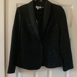 Calvin Klein NWT black sequin jacket size 4.